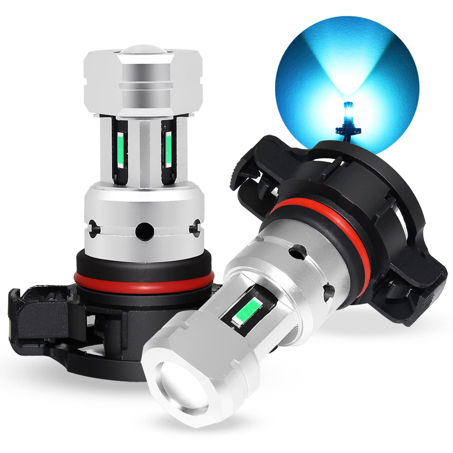 Amazon.com: PHINLION 2504 LED Fog Light Bulbs, PSX24W Ice Blue Fog